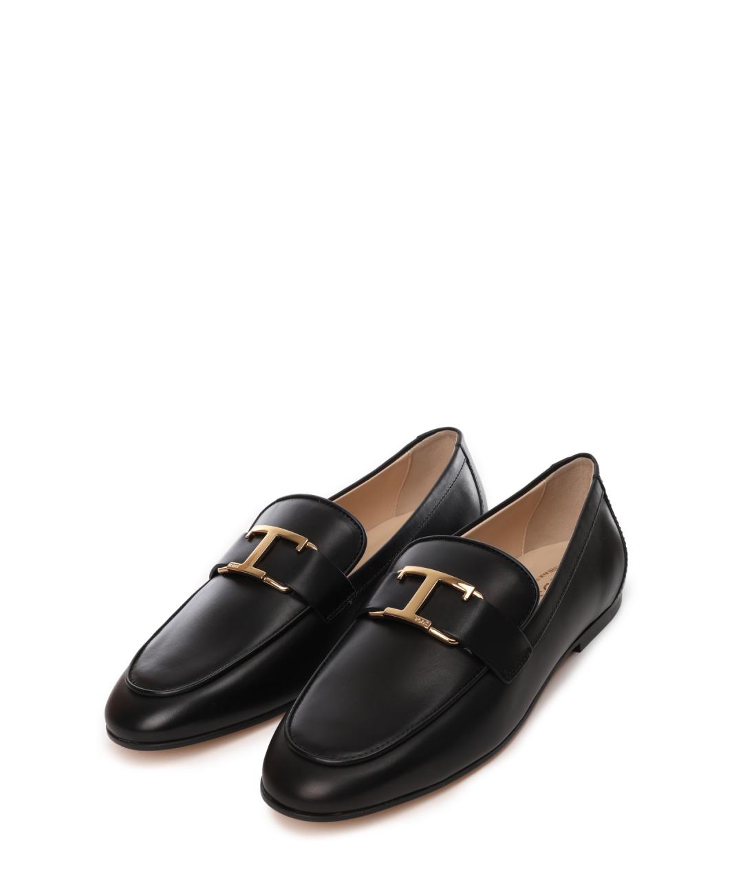 TOD'S Черные кожаные лоферы, фото 3