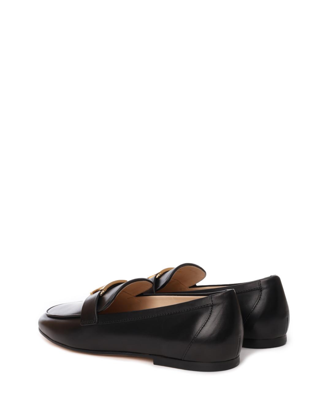 TOD'S Черные кожаные лоферы, фото 4