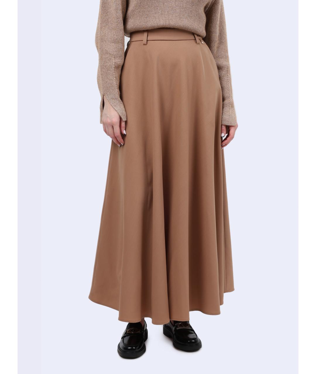 HERNO Коричневая юбка макси, фото 6