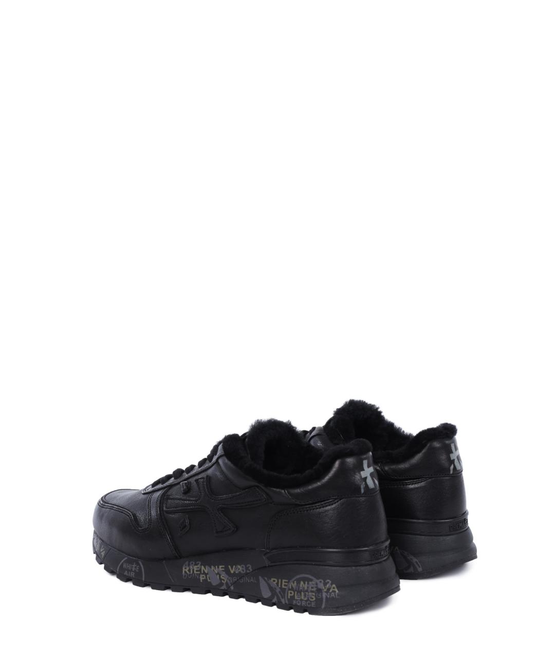 PREMIATA Черные кожаные высокие кроссовки / кеды, фото 5