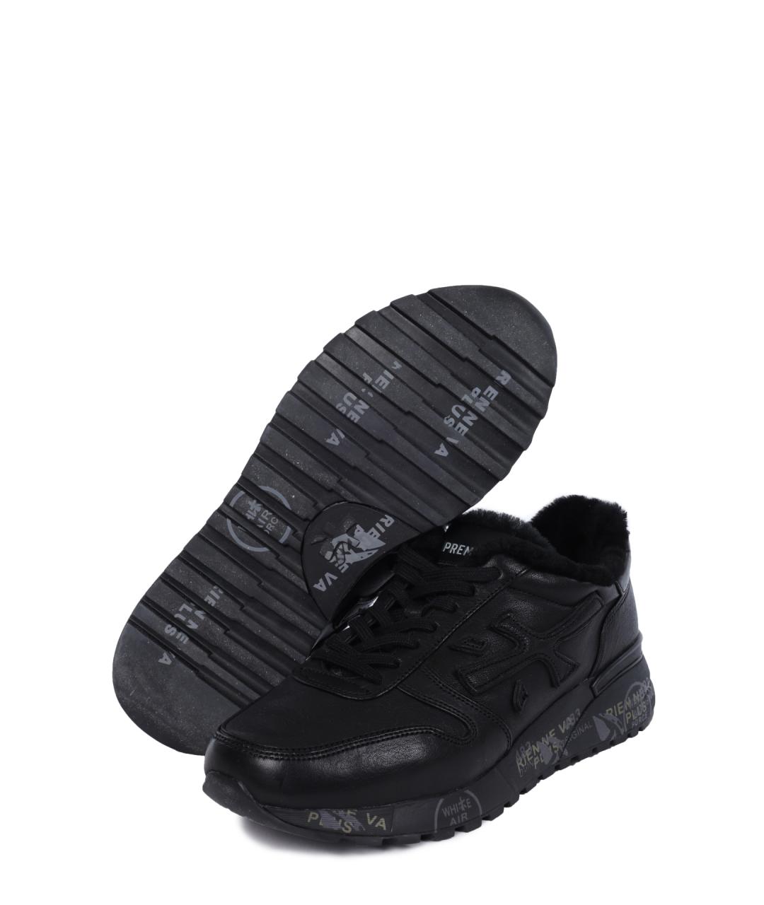 PREMIATA Черные кожаные высокие кроссовки / кеды, фото 4