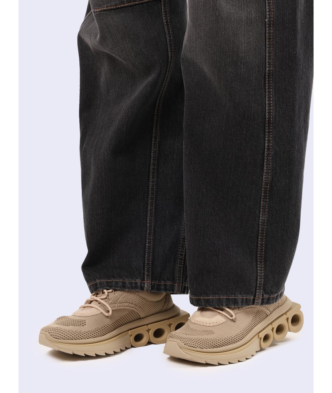 FERRAGAMO Бежевые текстильные кроссовки, фото 7