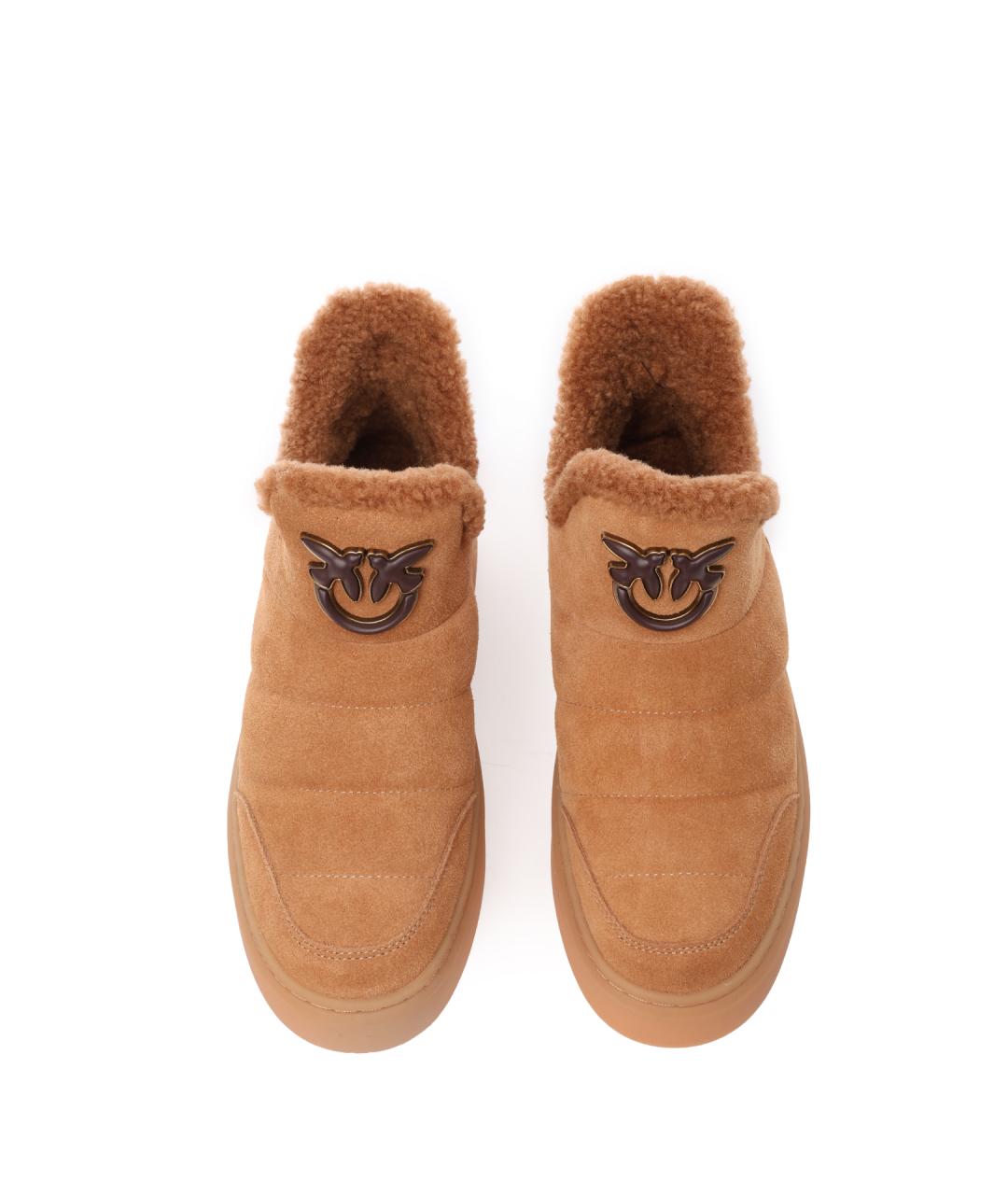 PINKO Коричневые нубуковые ботинки, фото 5