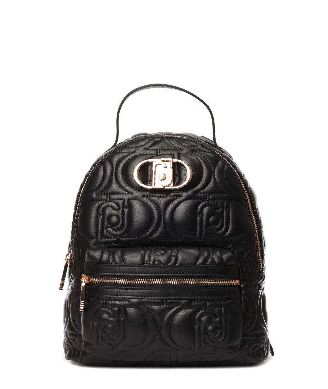 LIU JO Черный рюкзак из искусственной кожи, фото 1