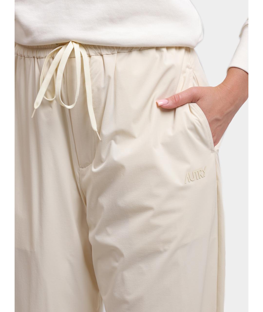 AUTRY Белые прямые брюки, фото 4