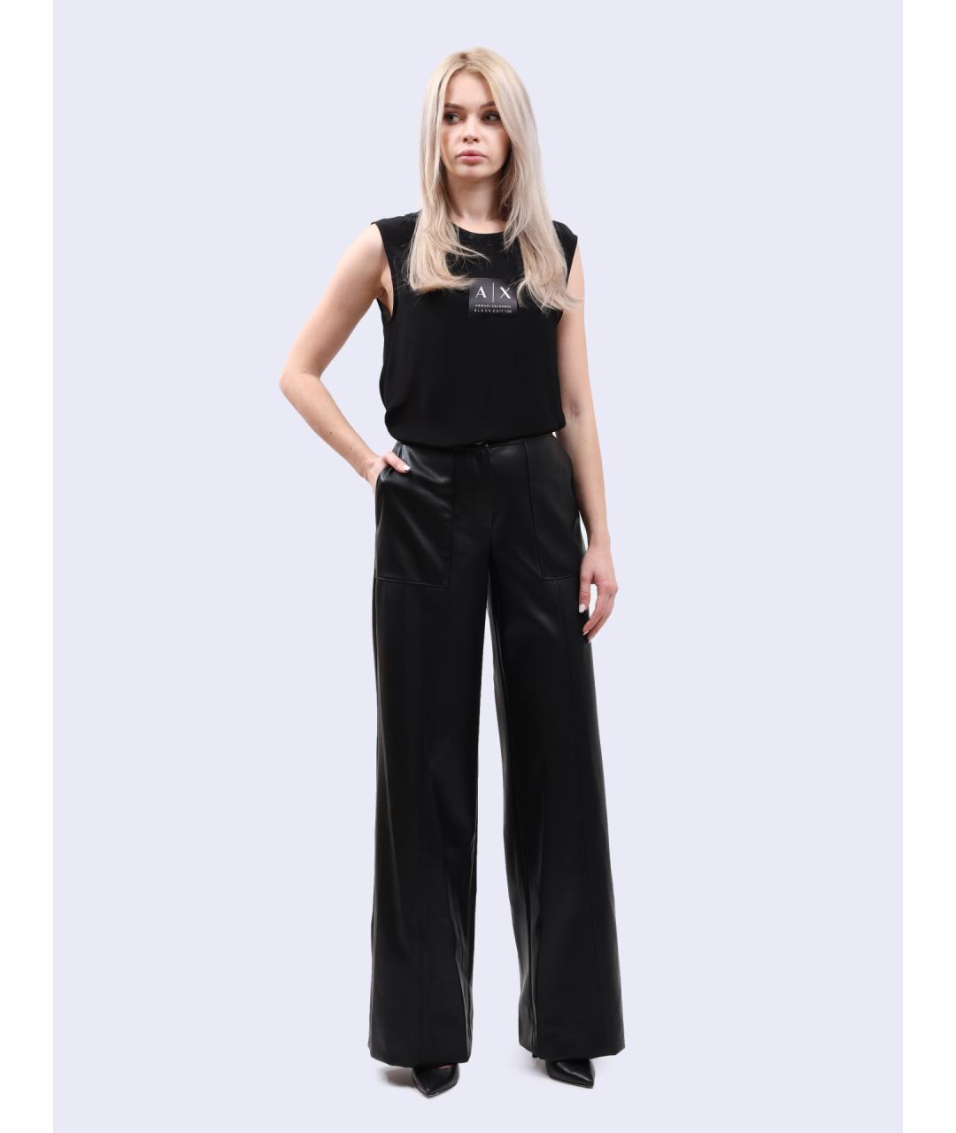 ARMANI EXCHANGE Черные прямые брюки, фото 2