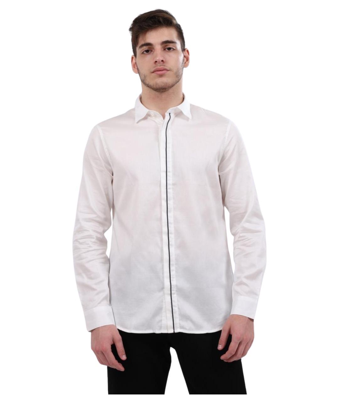 ARMANI EXCHANGE Белая хлопковая кэжуал рубашка, фото 1