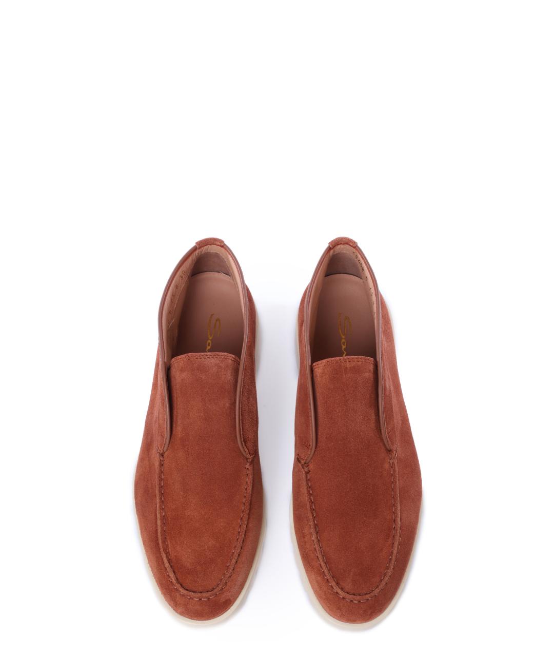 SANTONI Коричневые замшевые лоферы, фото 3