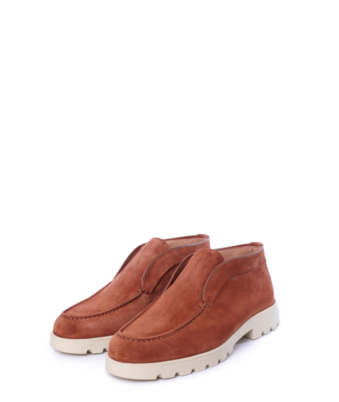 SANTONI Коричневые замшевые лоферы, фото 2