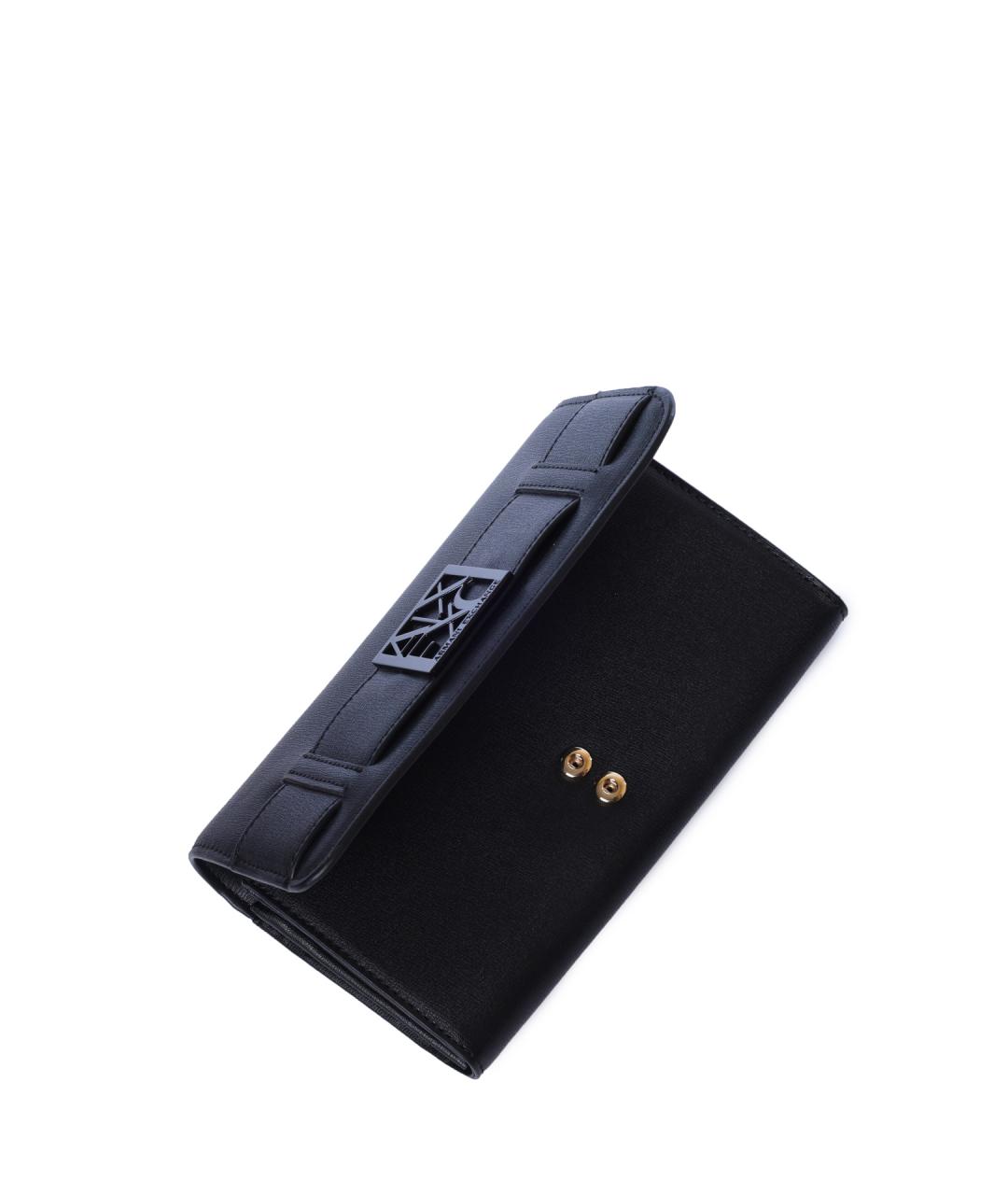 ARMANI EXCHANGE Черный кошелек из искусственной кожи, фото 4