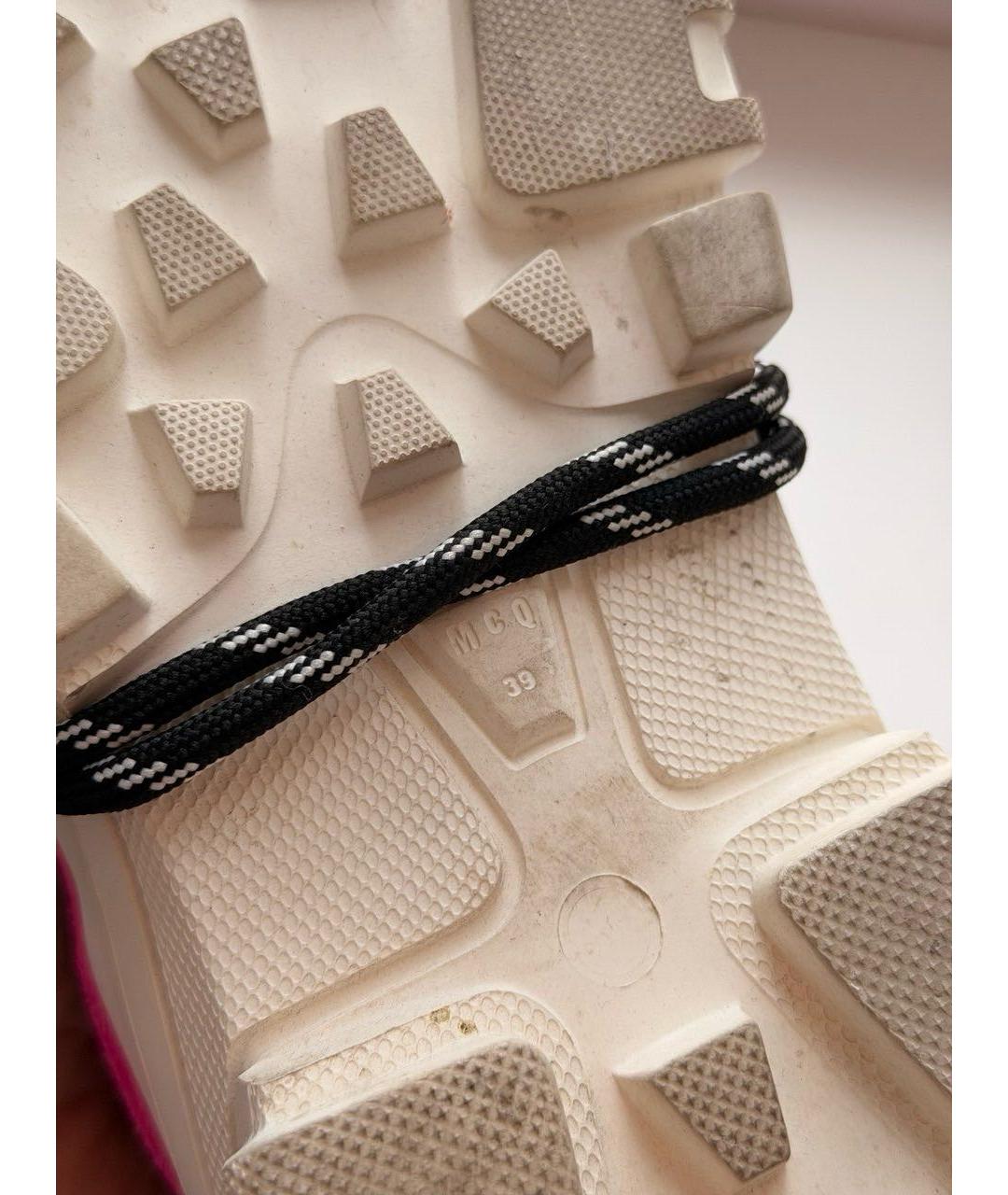 MCQ ALEXANDER MCQUEEN Розовые замшевые кроссовки, фото 4