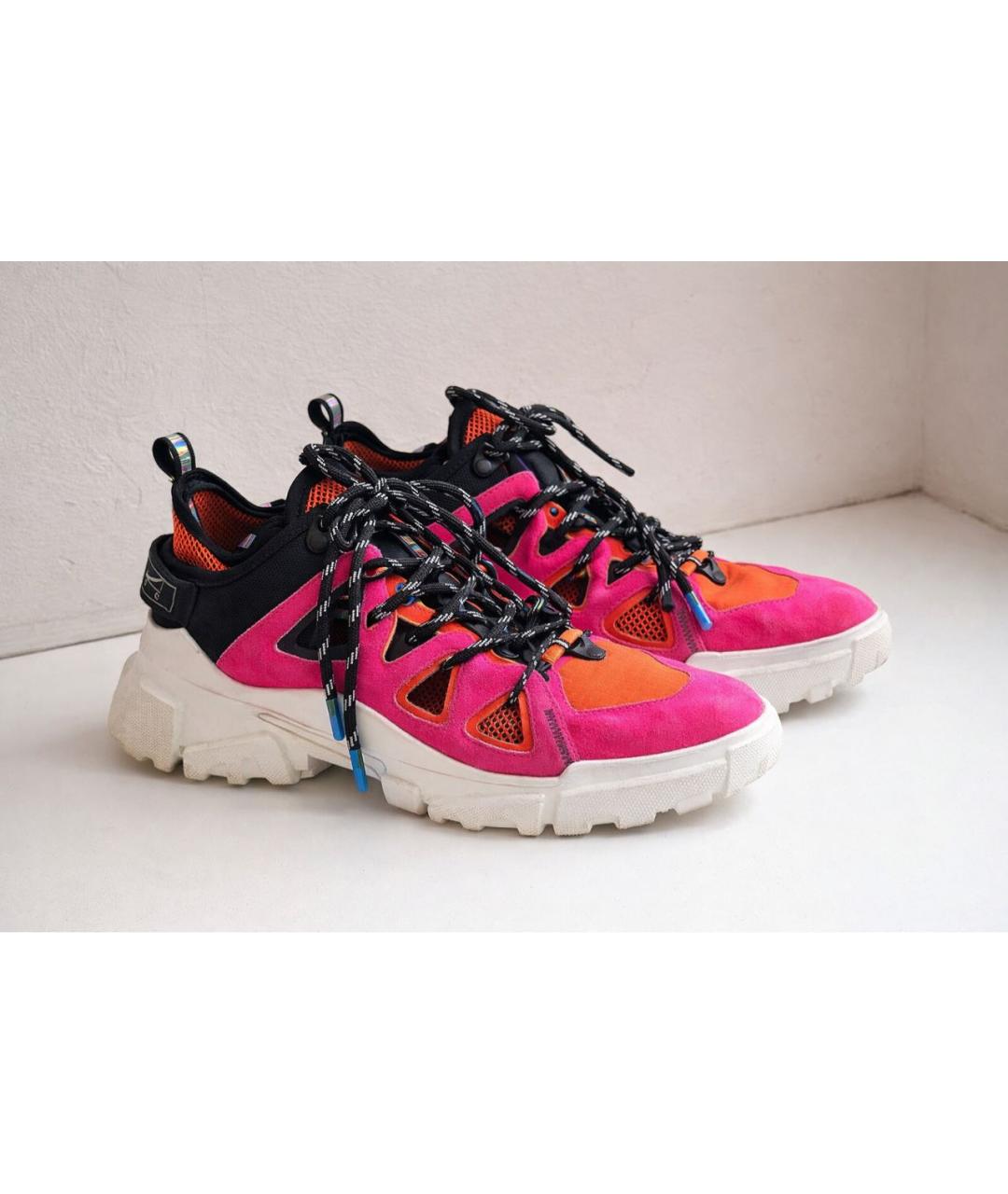 MCQ ALEXANDER MCQUEEN Розовые замшевые кроссовки, фото 5