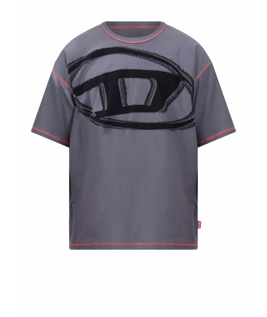 DIESEL Серая хлопковая футболка, фото 1