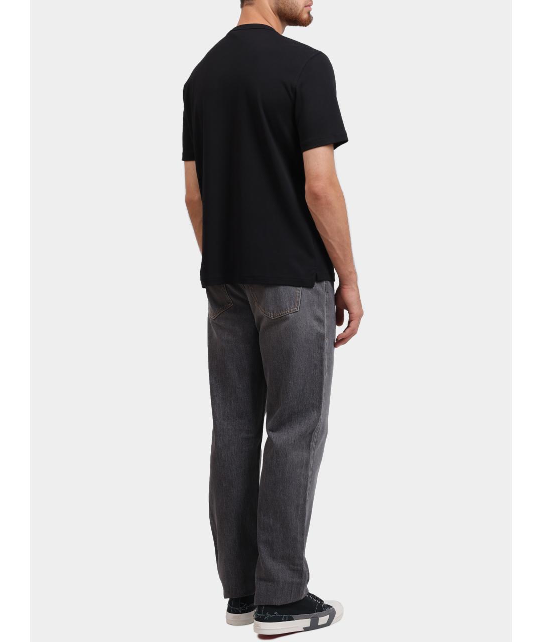 DIESEL Черная хлопковая футболка, фото 4