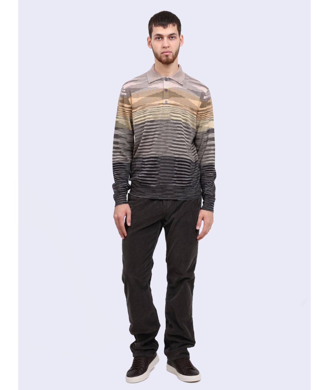 MISSONI Мульти хлопко-шерстяное поло с длинным рукавом, фото 2