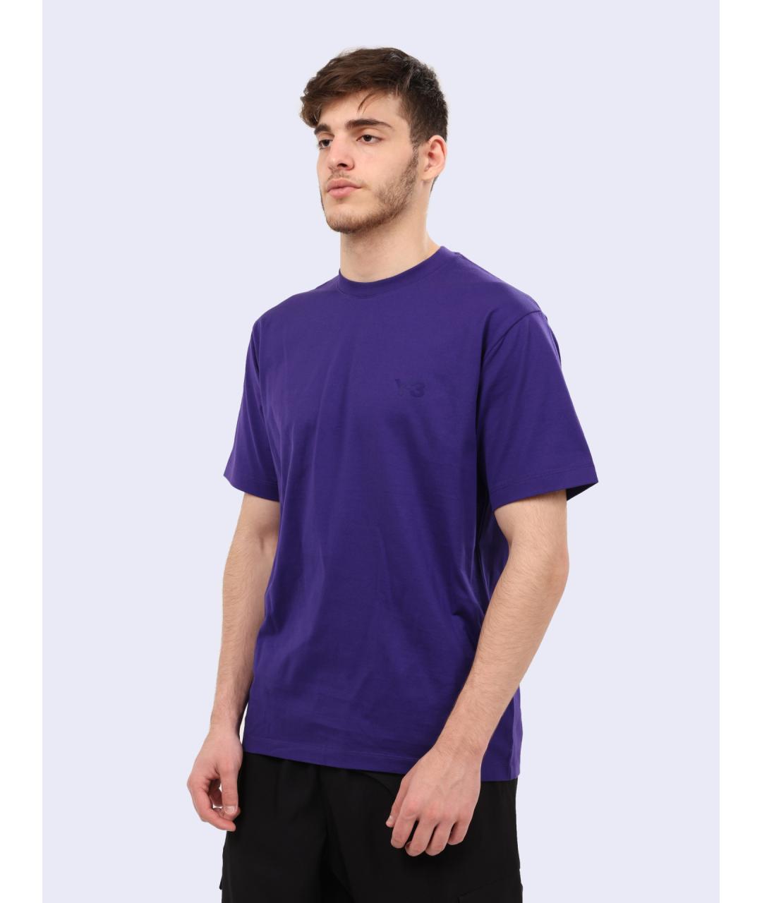 Y-3 Синяя хлопковая футболка, фото 3