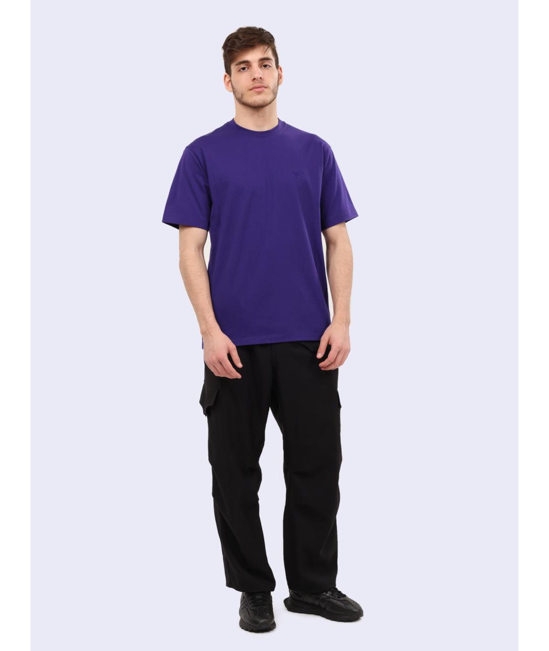 Y-3 Синяя хлопковая футболка, фото 5