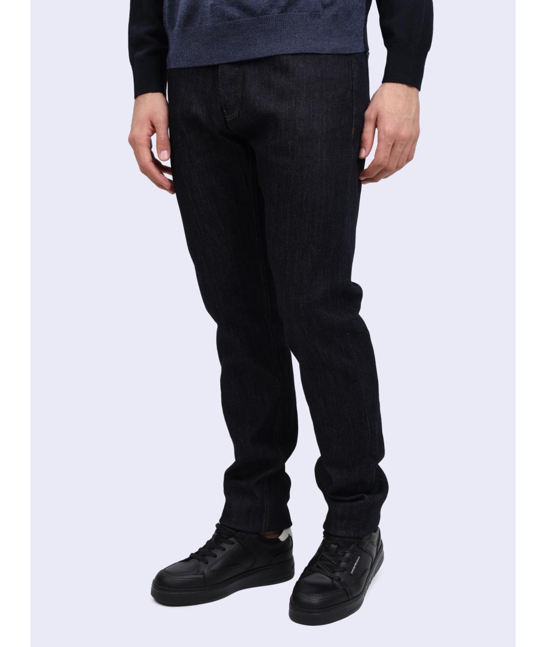 EMPORIO ARMANI Синие прямые джинсы, фото 3