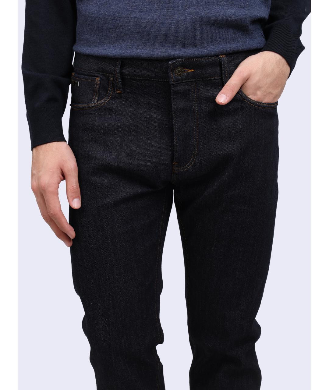 EMPORIO ARMANI Синие прямые джинсы, фото 4