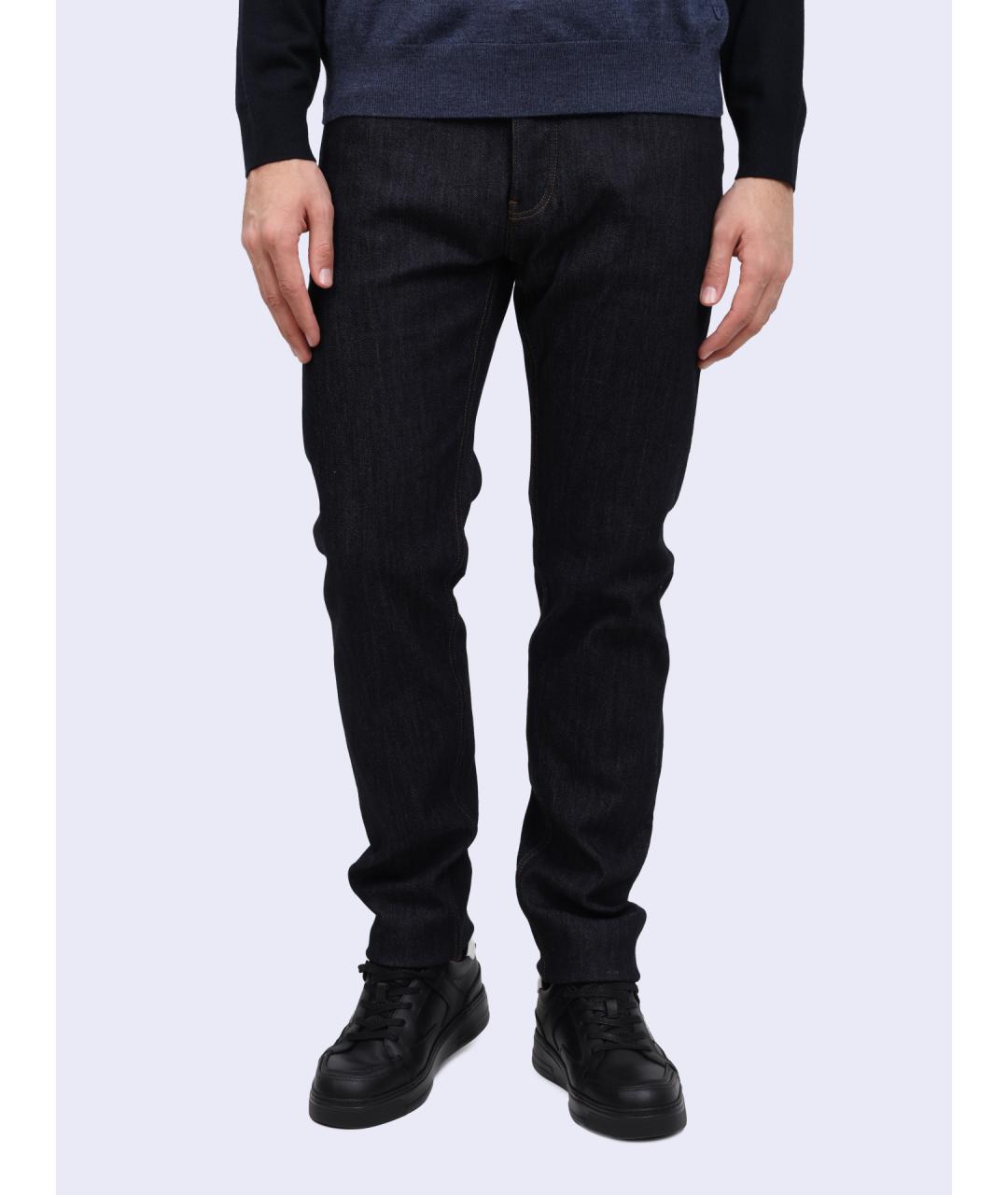 EMPORIO ARMANI Синие прямые джинсы, фото 6
