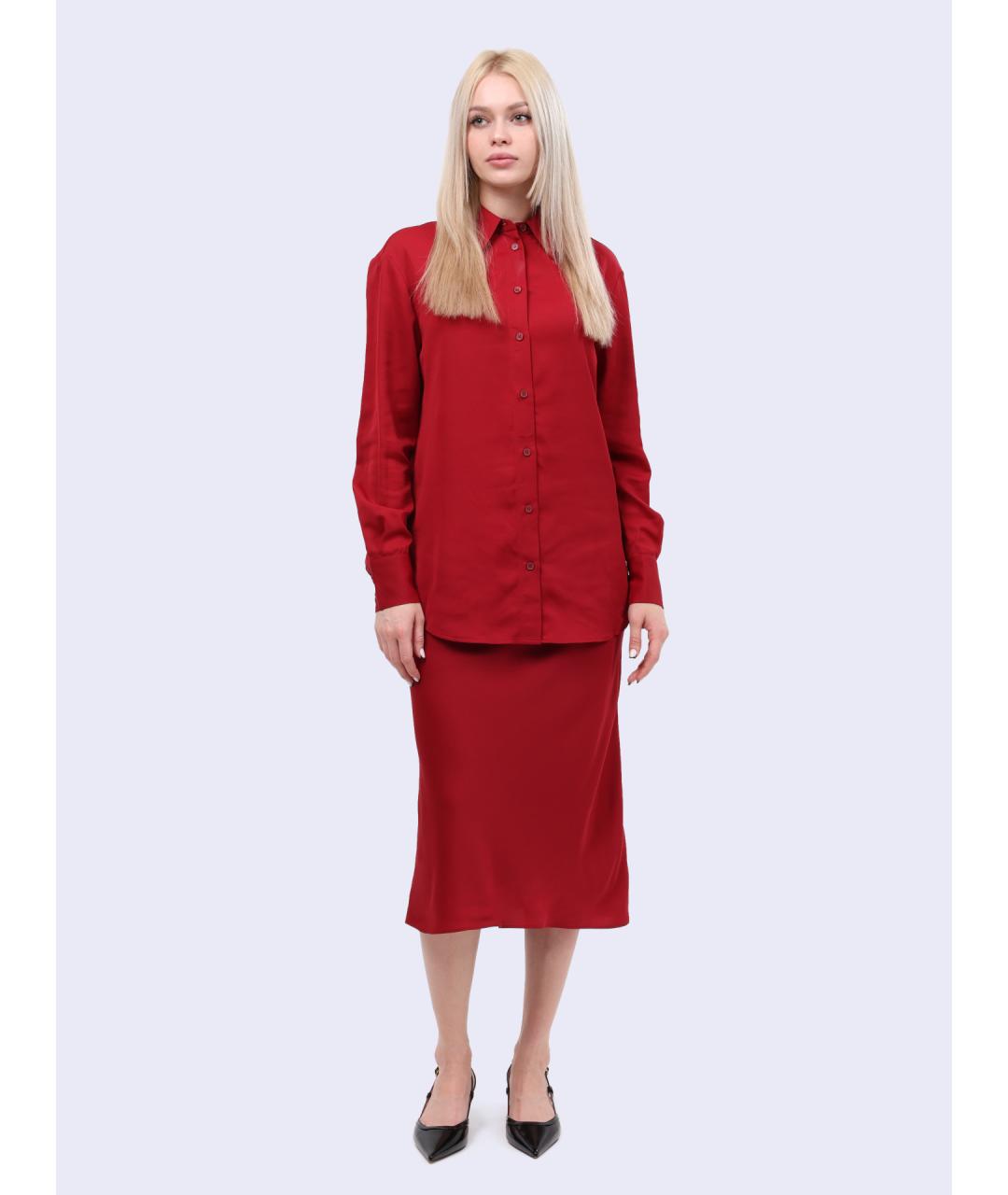 CALVIN KLEIN Красная хлопковая рубашка, фото 6