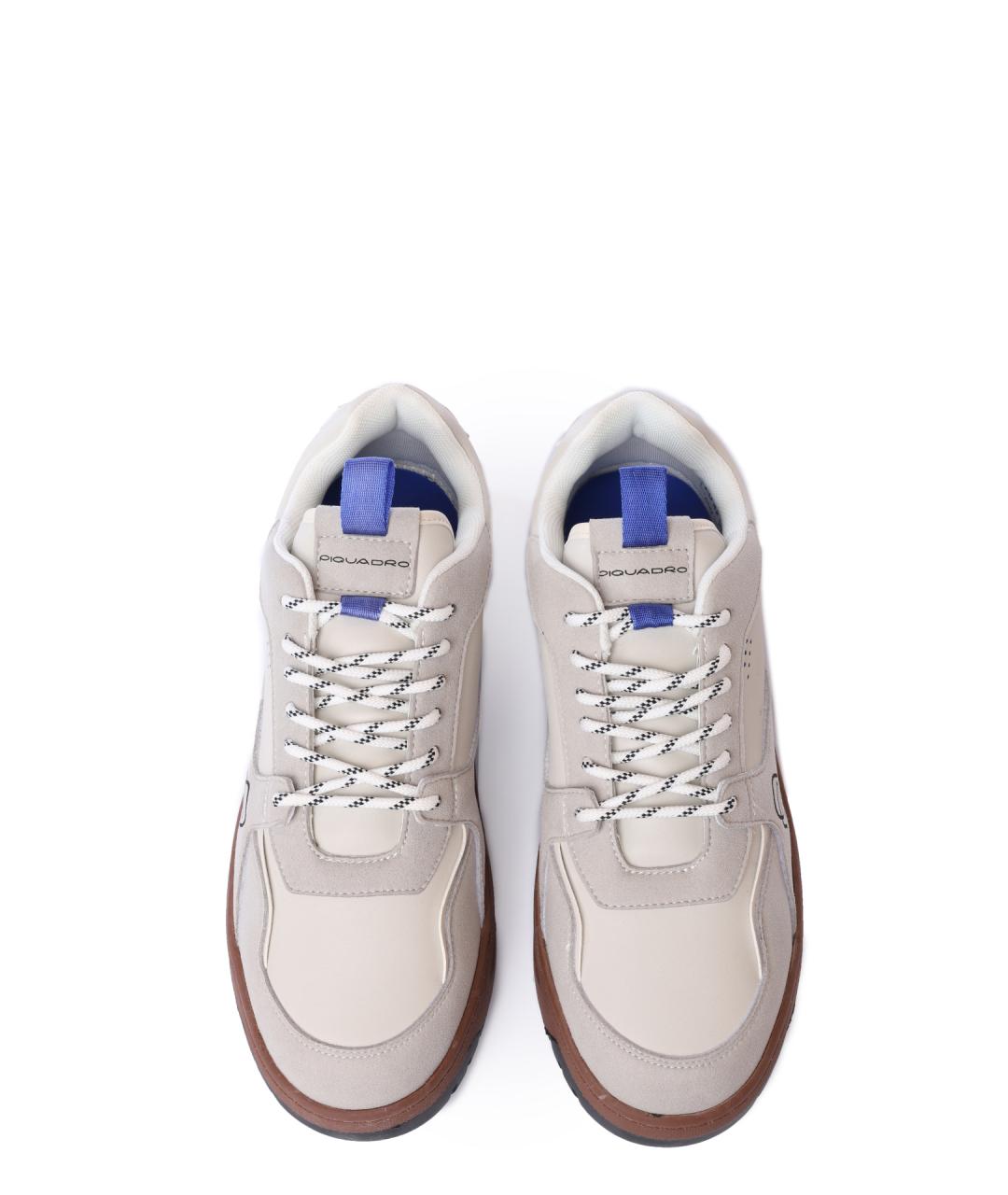 PIQUADRO Бежевые низкие кроссовки / кеды, фото 3