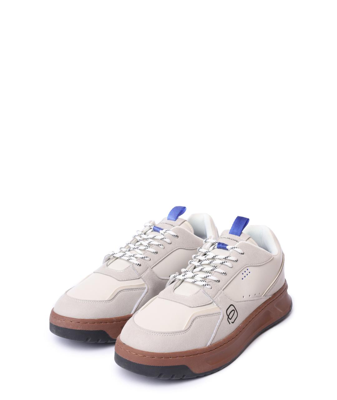 PIQUADRO Бежевые низкие кроссовки / кеды, фото 2