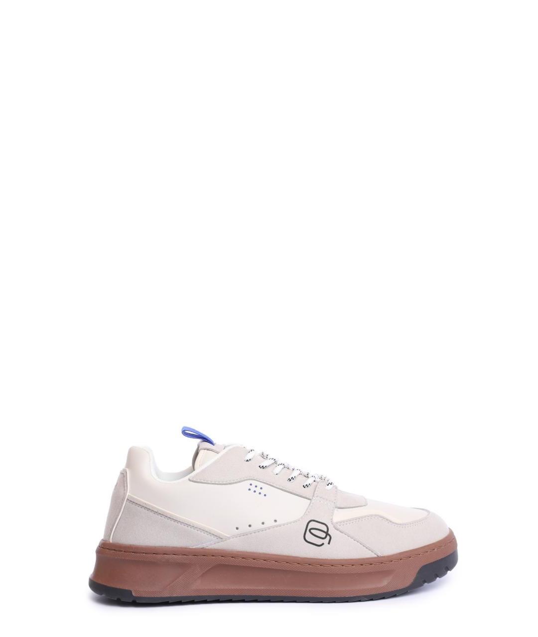 PIQUADRO Бежевые низкие кроссовки / кеды, фото 1