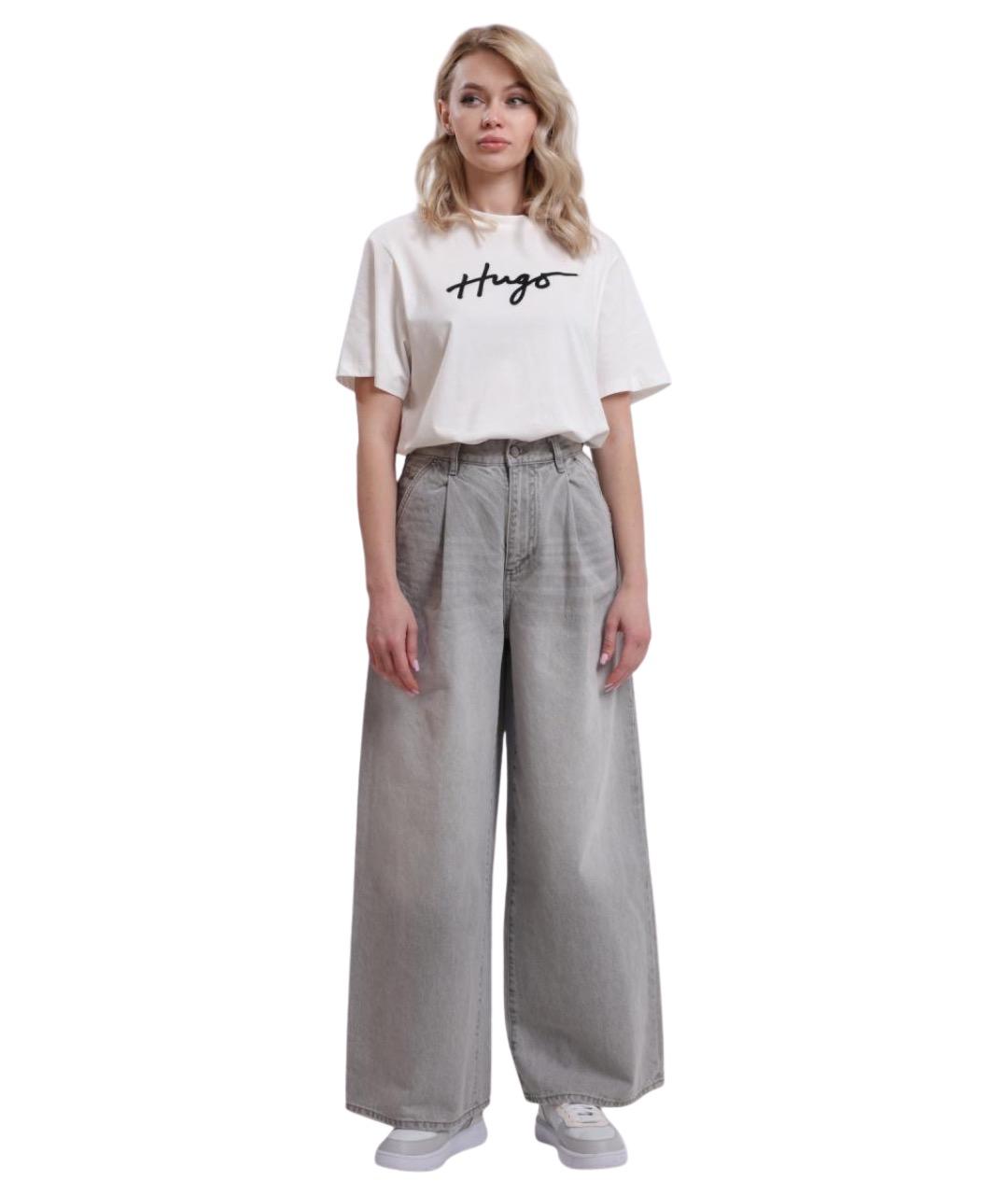 ARMANI EXCHANGE Серые хлопковые прямые джинсы, фото 1