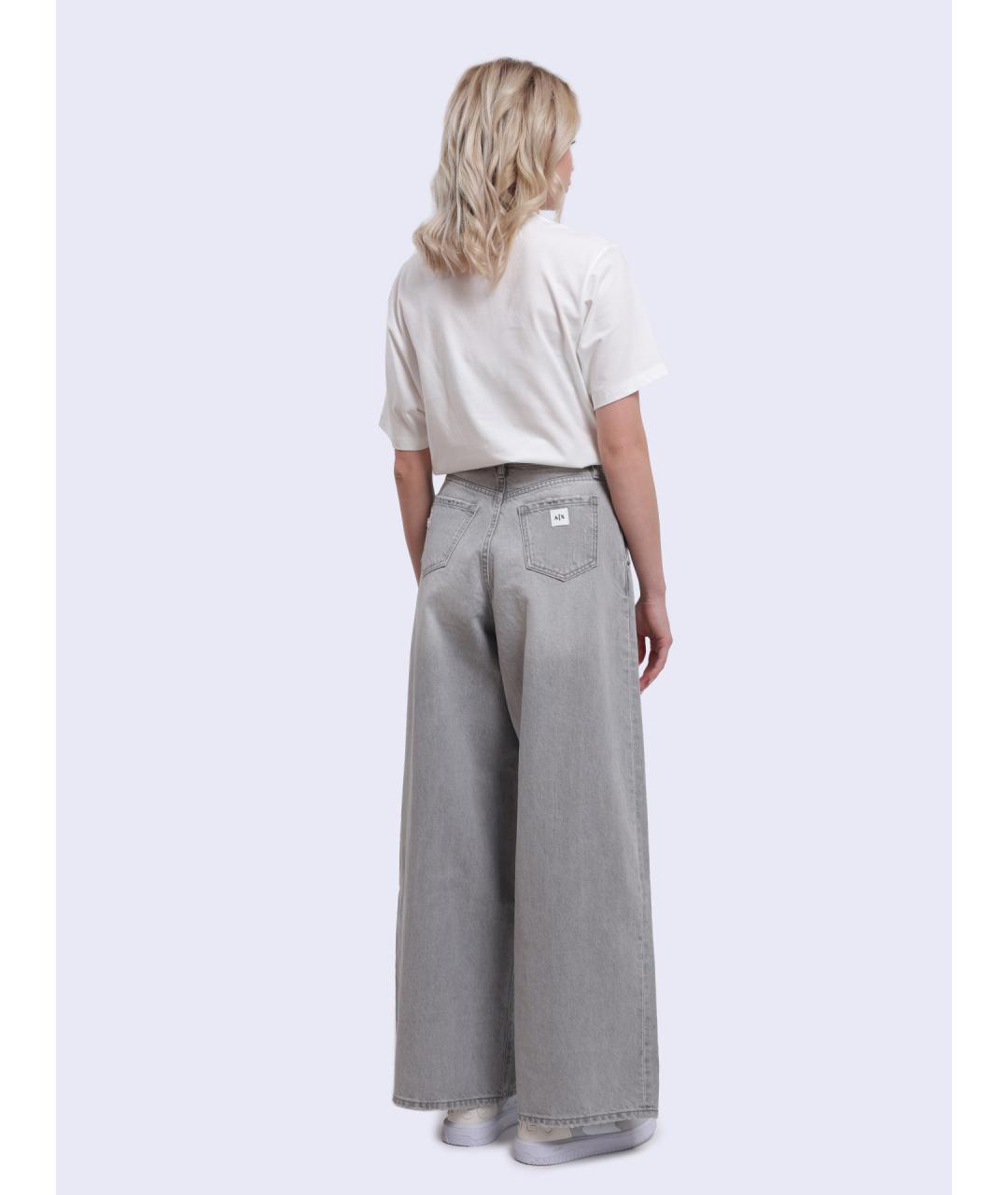 ARMANI EXCHANGE Серые хлопковые прямые джинсы, фото 5