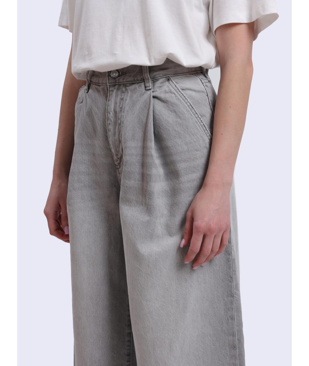 ARMANI EXCHANGE Серые хлопковые прямые джинсы, фото 4