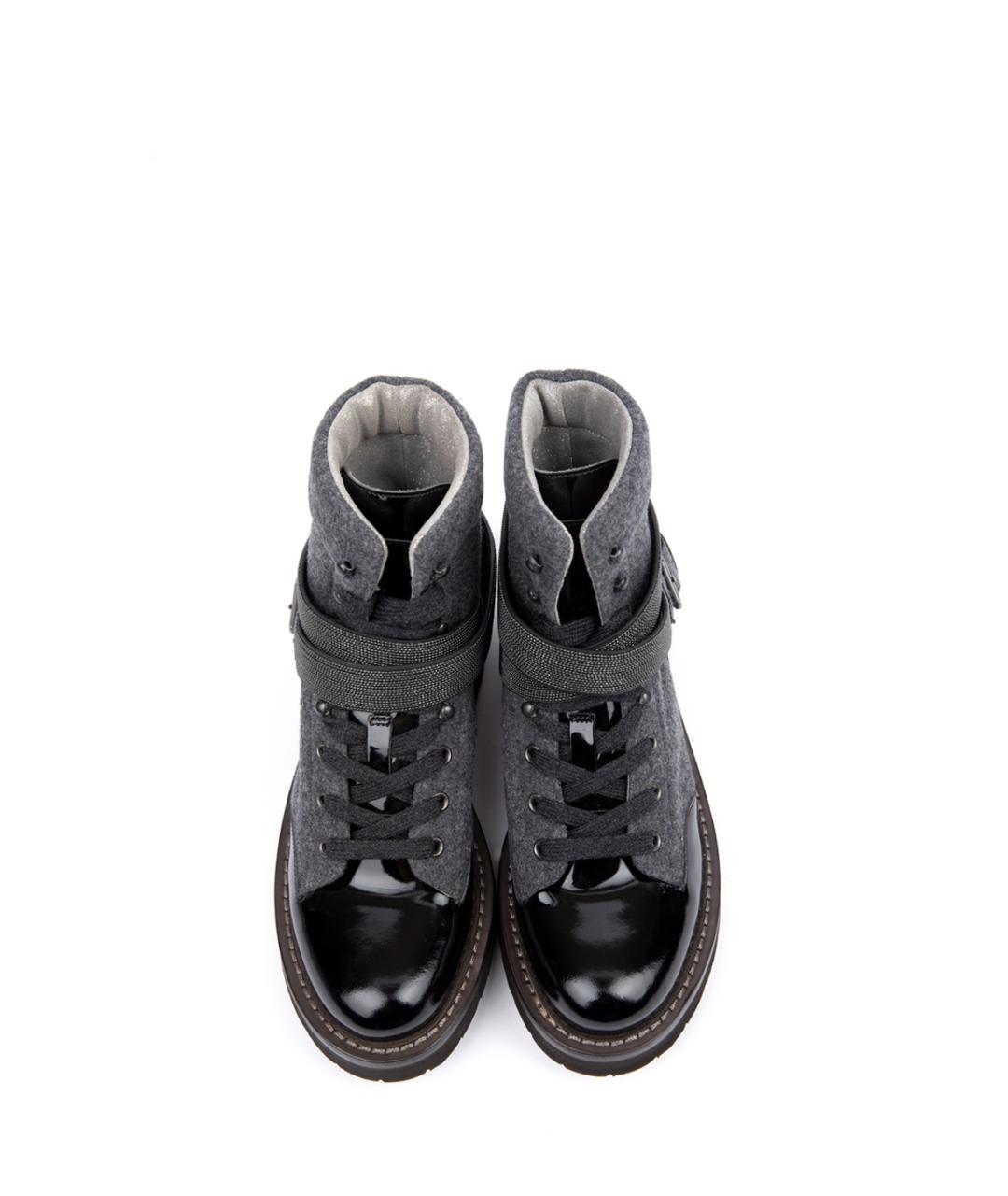 BRUNELLO CUCINELLI Серые ботинки, фото 4