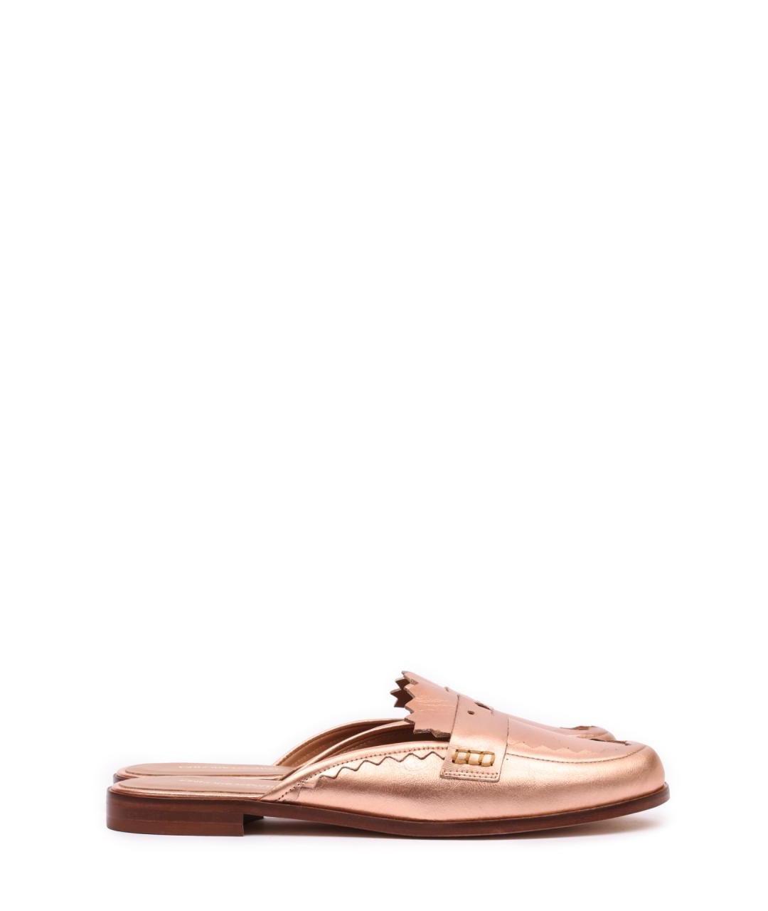 EMPORIO ARMANI Розовые кожаные сабо, фото 1