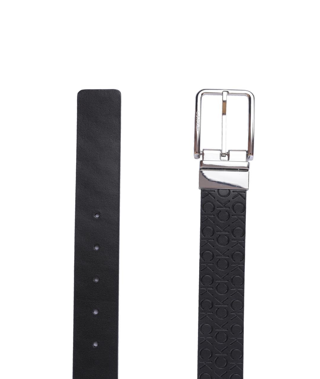 CALVIN KLEIN Черный кожаный ремень, фото 2