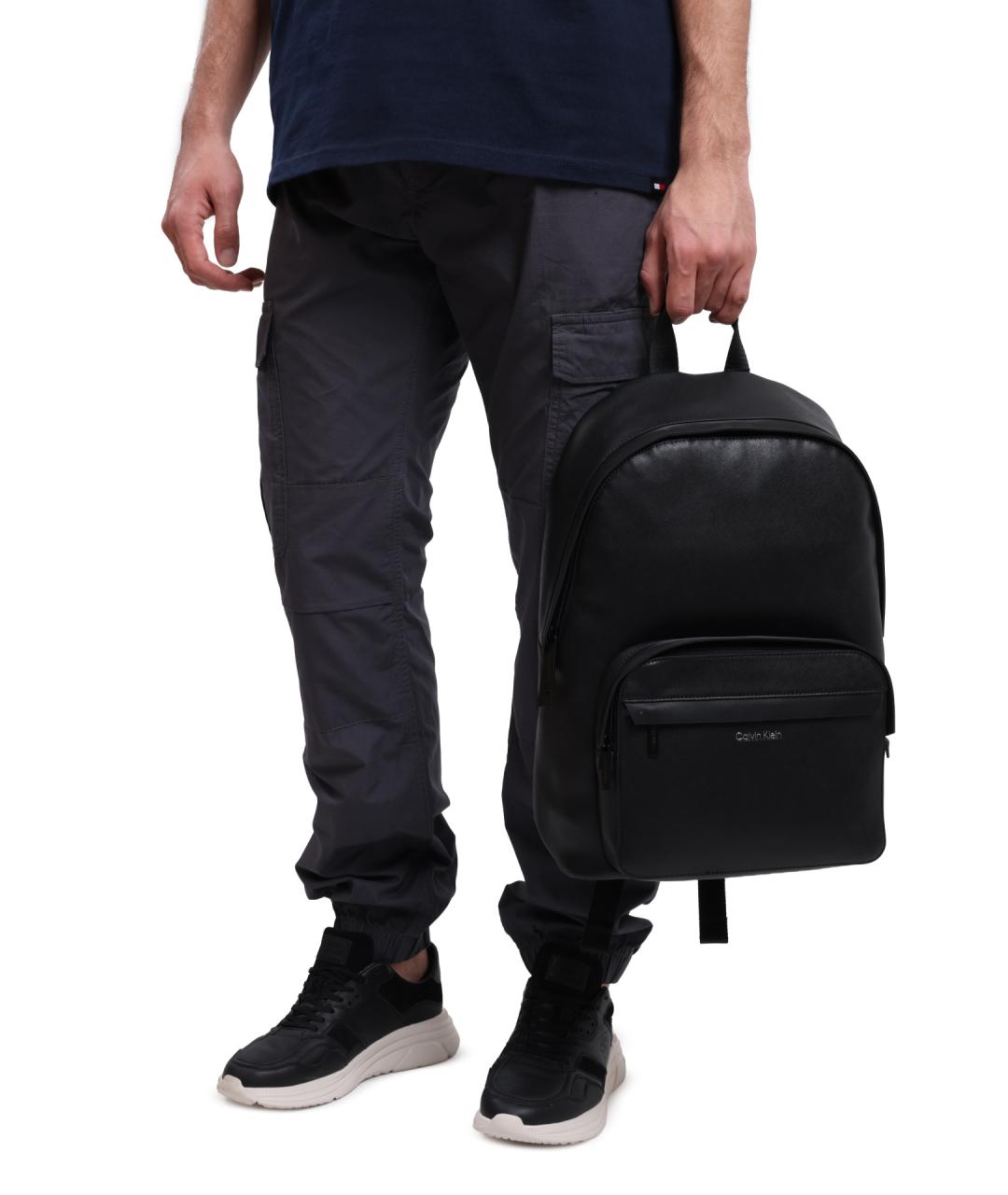 CALVIN KLEIN Черный рюкзак из искусственной кожи, фото 3