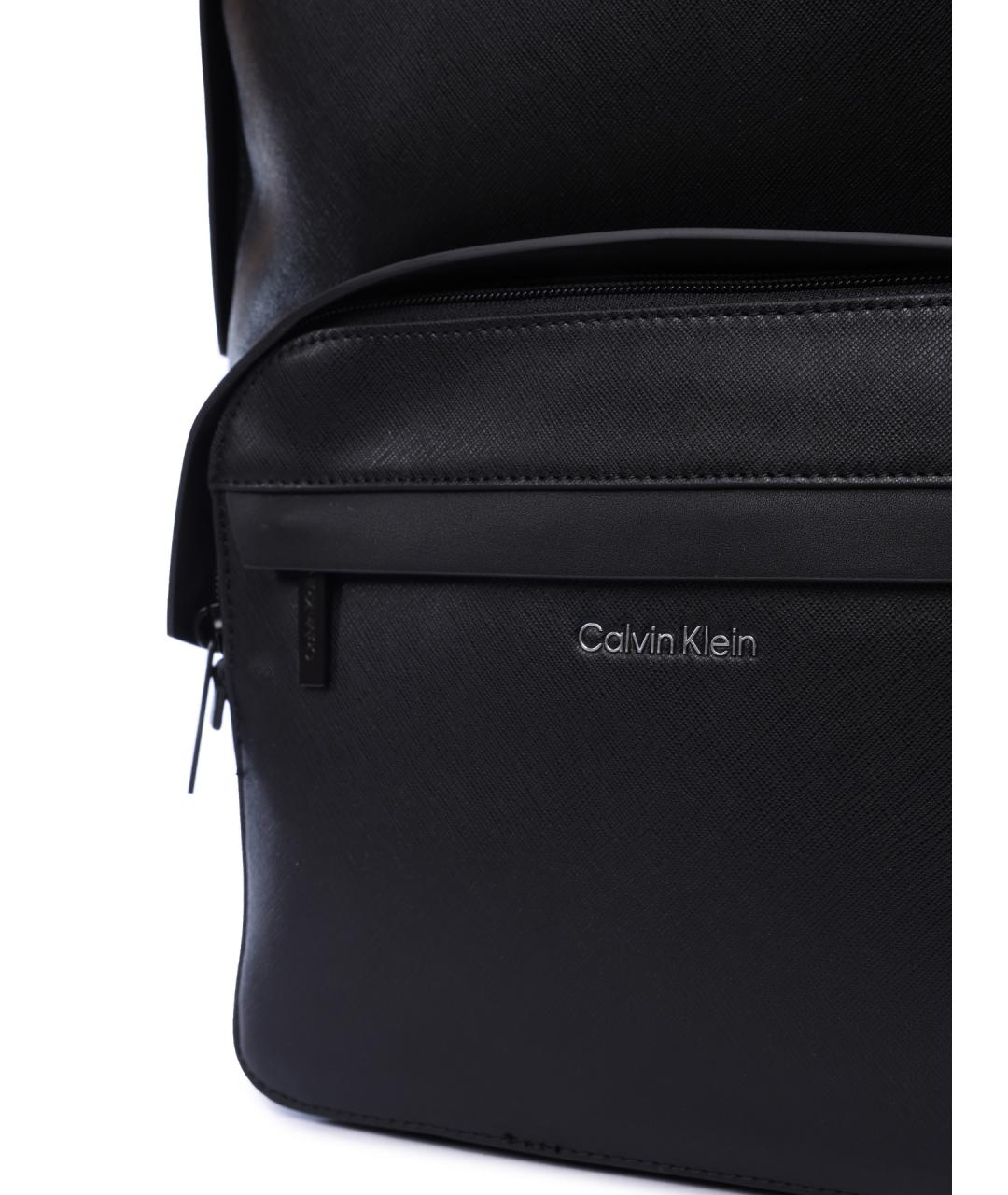 CALVIN KLEIN Черный рюкзак из искусственной кожи, фото 4