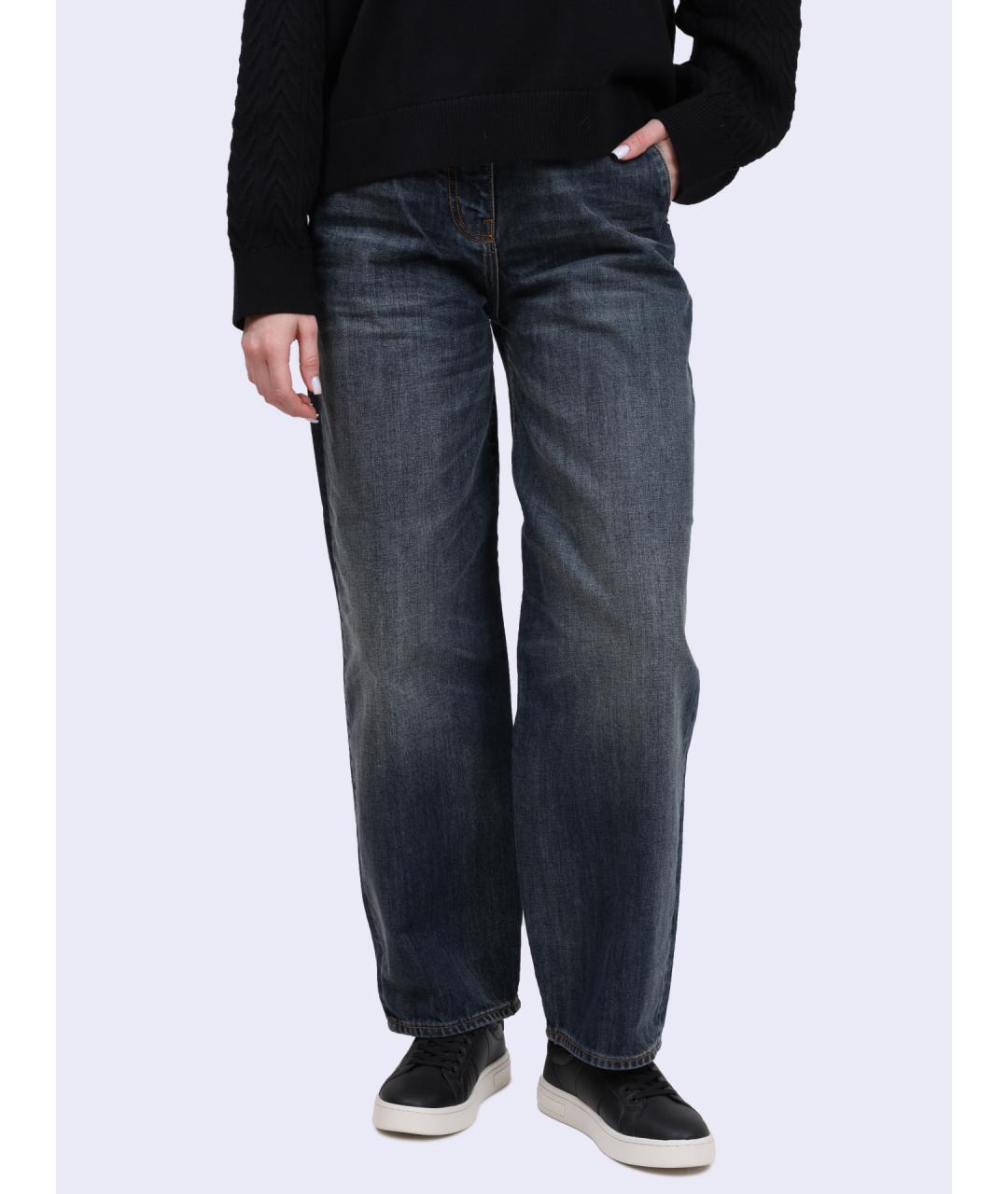 ARMANI EXCHANGE Синие хлопковые прямые джинсы, фото 2