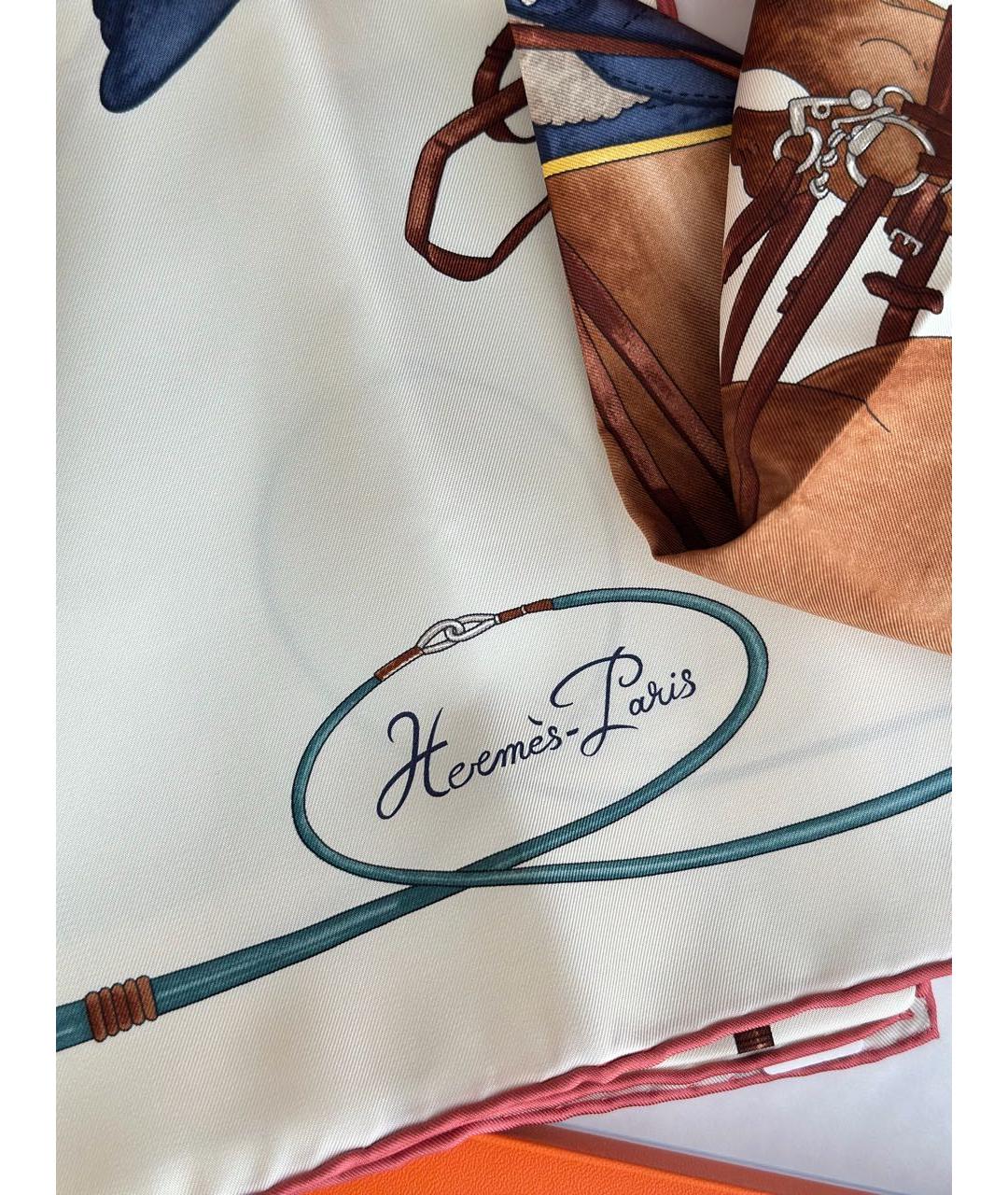 HERMES Мульти шелковый платок, фото 3