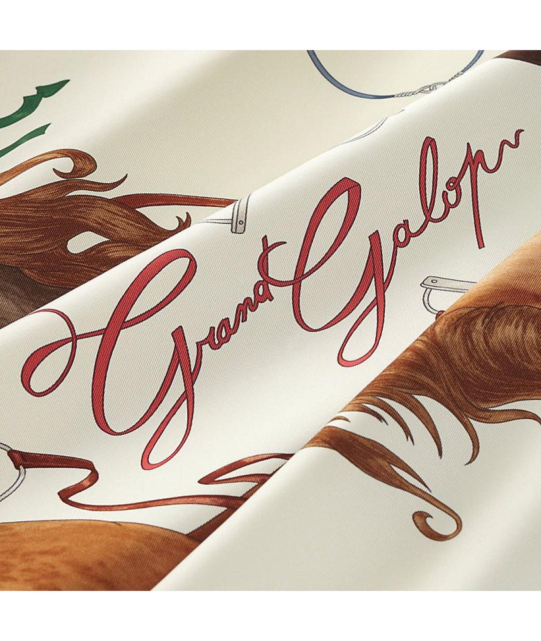 HERMES Мульти шелковый платок, фото 4