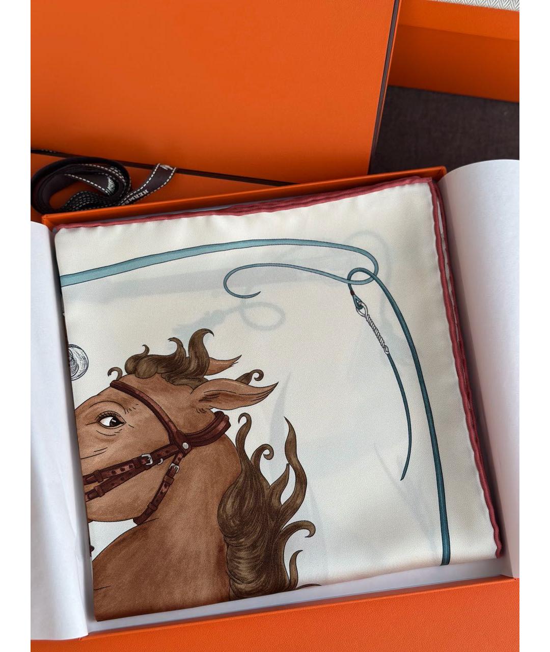 HERMES Мульти шелковый платок, фото 2