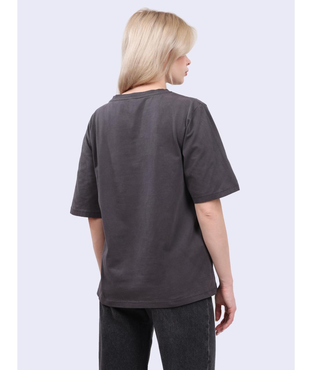 PINKO Серая хлопковая футболка, фото 5