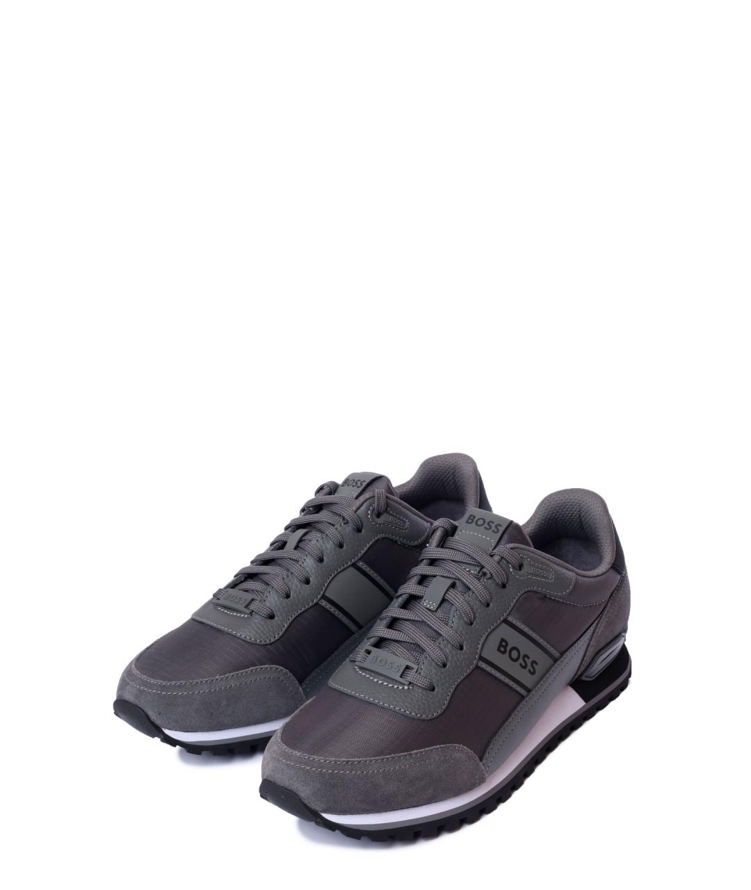 HUGO BOSS Серые высокие кроссовки / кеды, фото 2