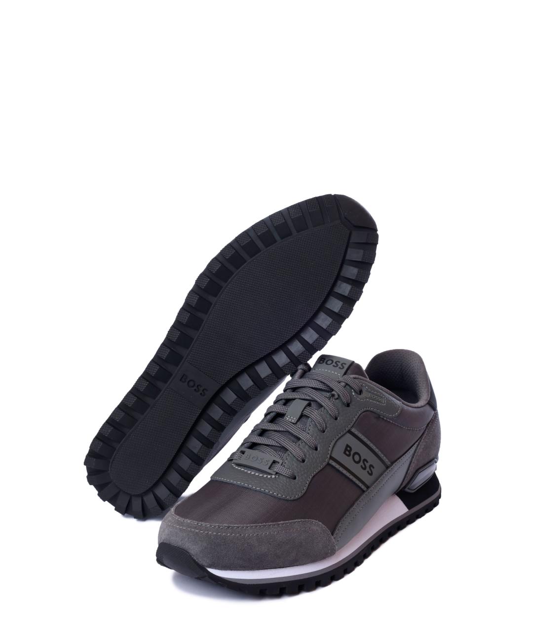 HUGO BOSS Серые высокие кроссовки / кеды, фото 4