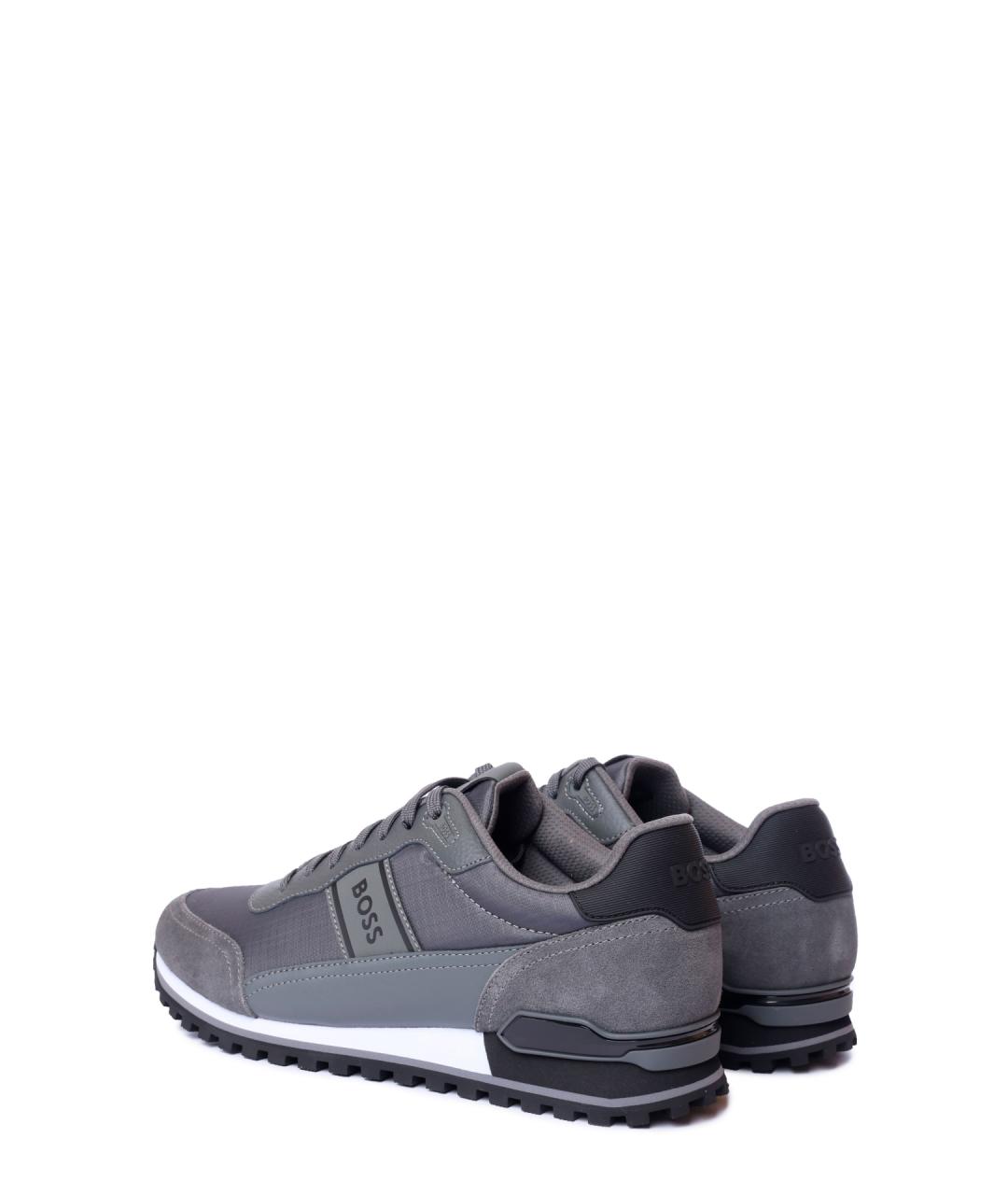 HUGO BOSS Серые высокие кроссовки / кеды, фото 5