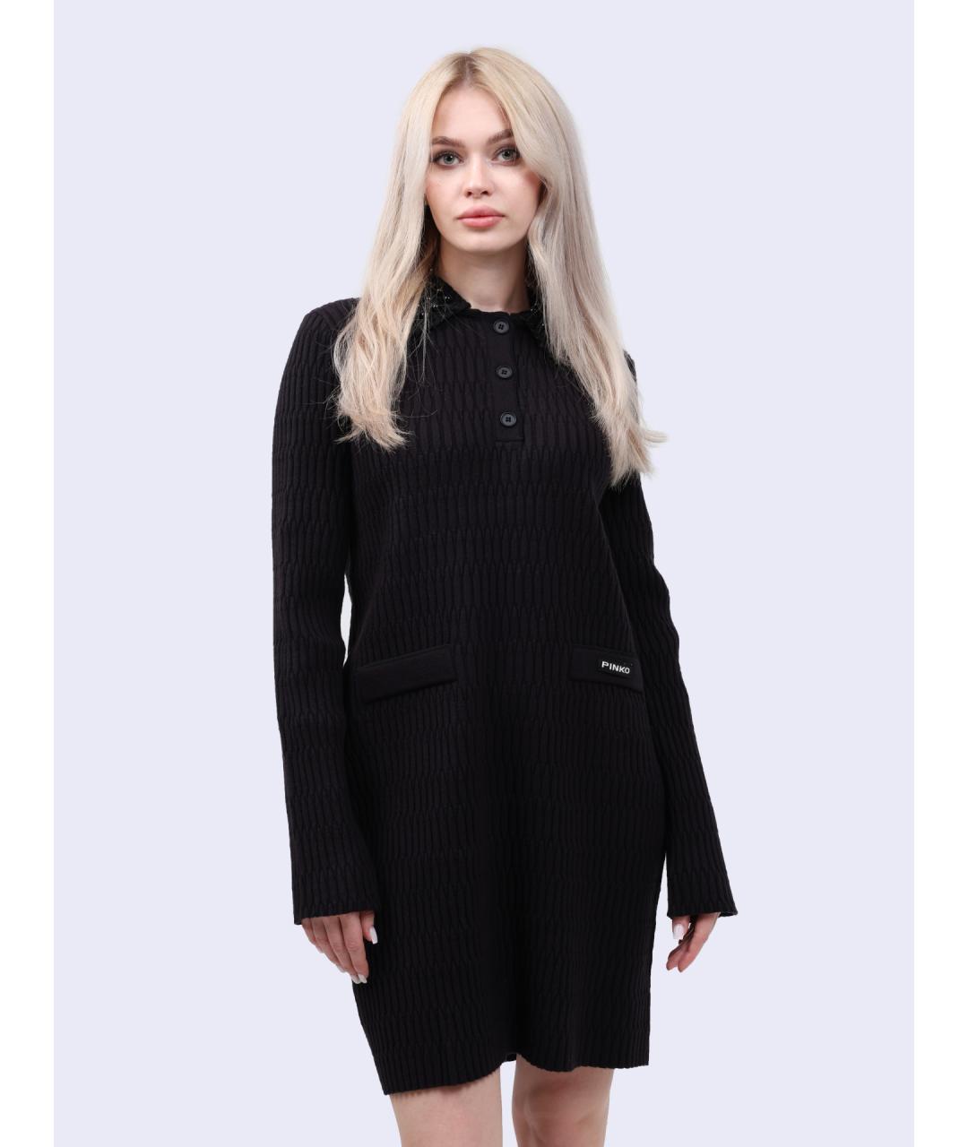 PINKO Черное повседневное платье, фото 3