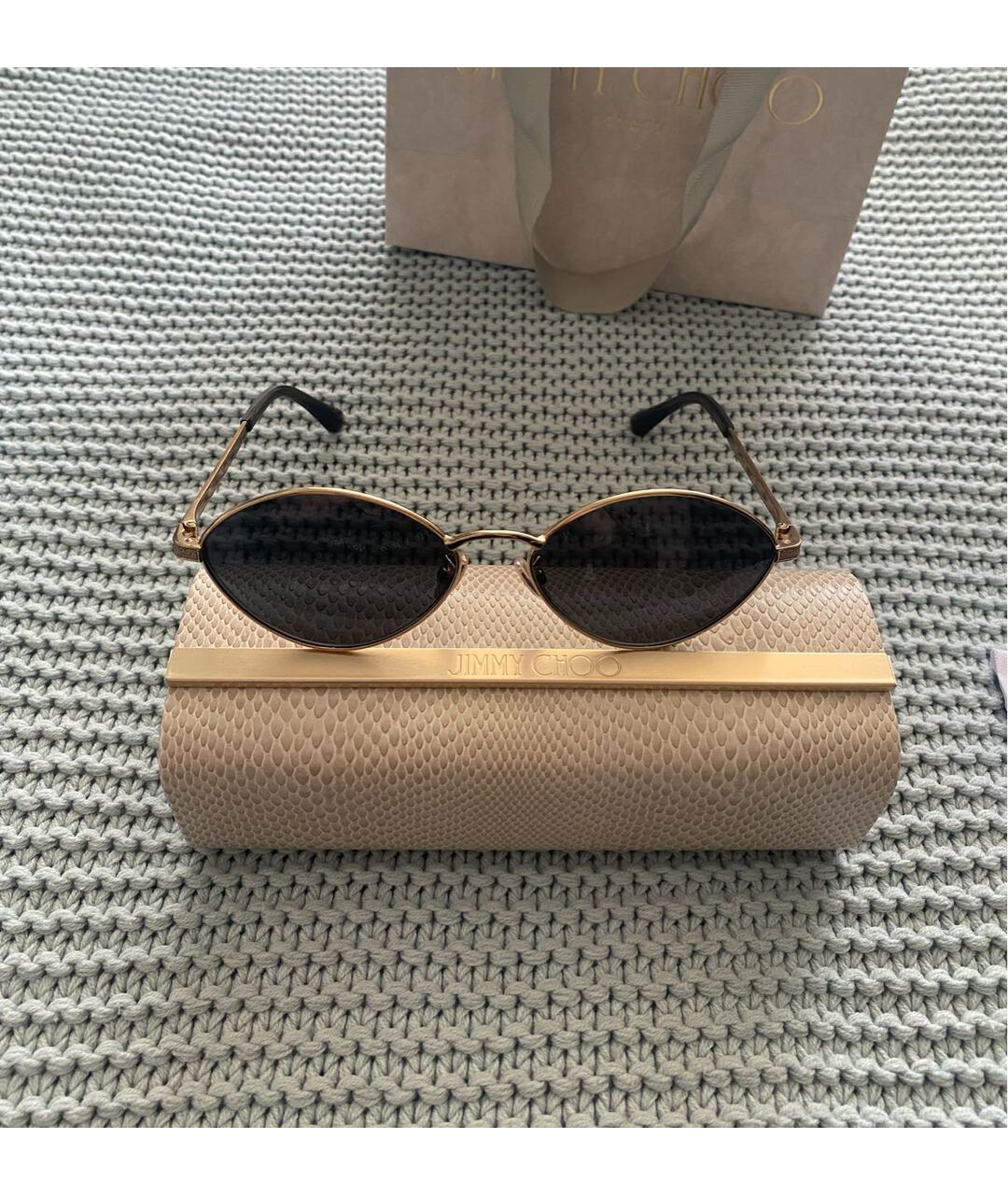 JIMMY CHOO Черные металлические солнцезащитные очки, фото 4