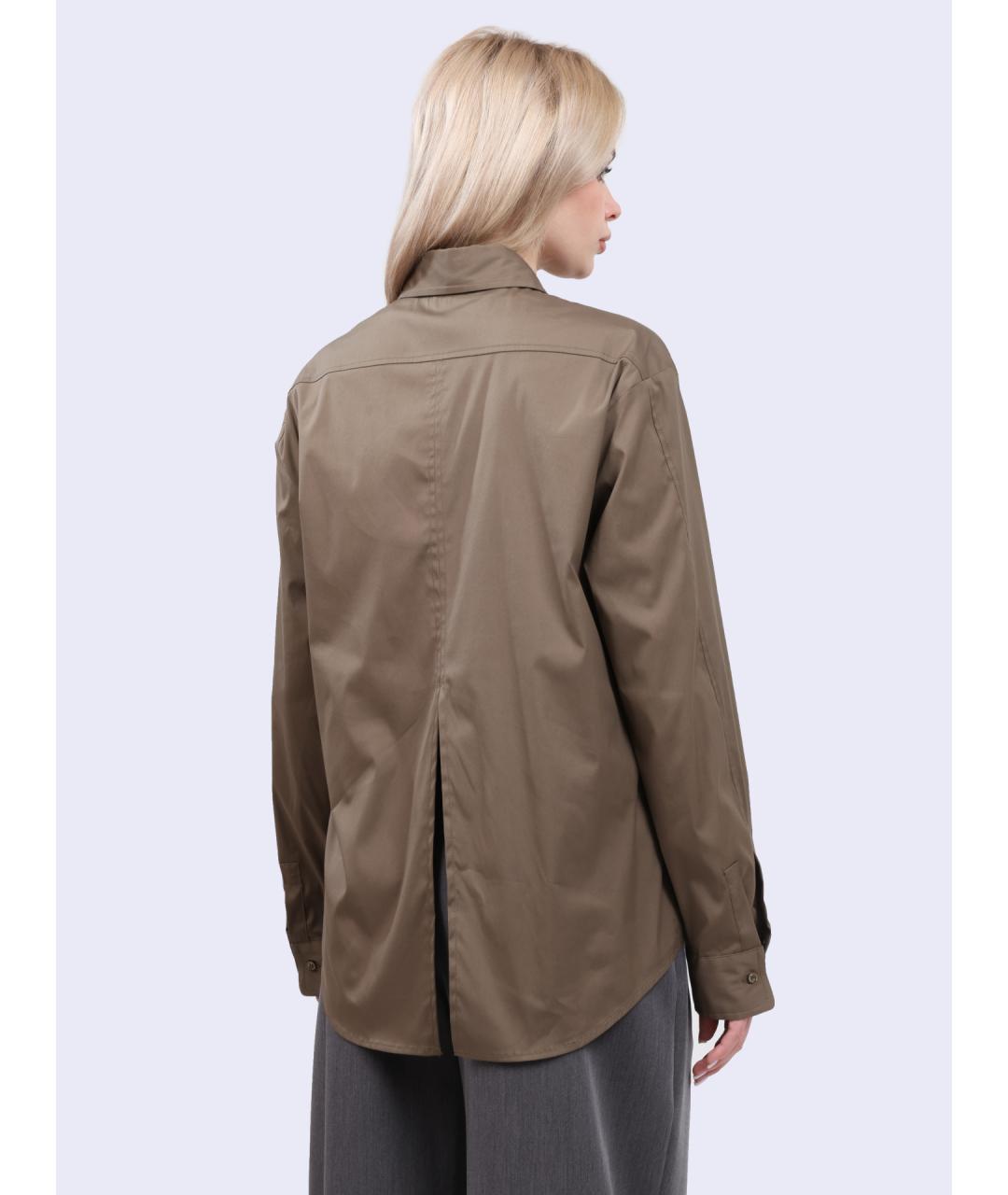 PINKO Хаки хлопковая рубашка, фото 5