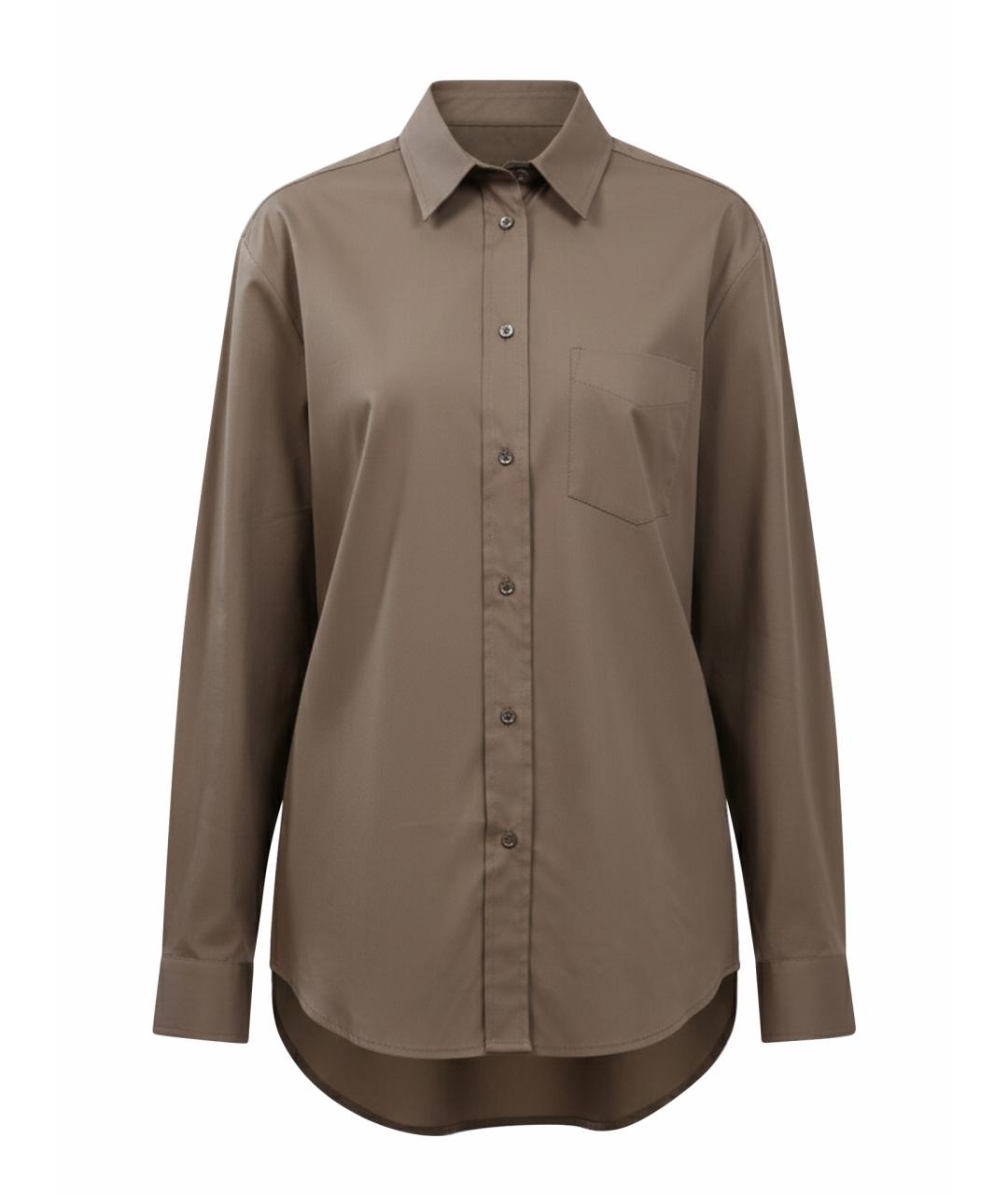 PINKO Хаки хлопковая рубашка, фото 1