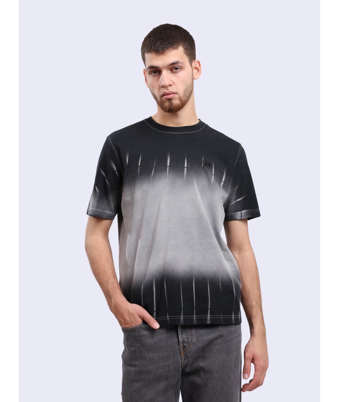 DIESEL Черная хлопковая футболка, фото 5