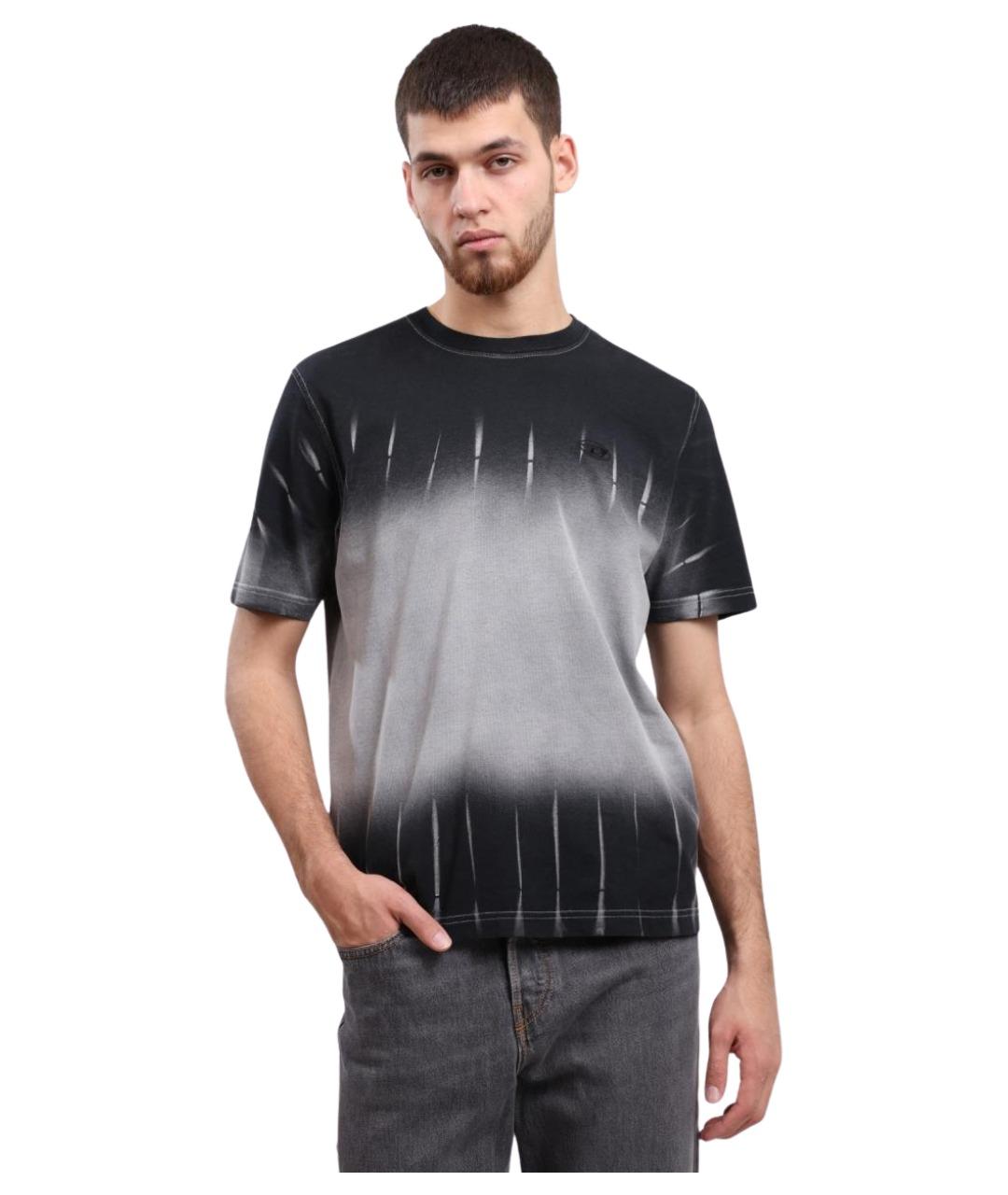 DIESEL Черная хлопковая футболка, фото 1